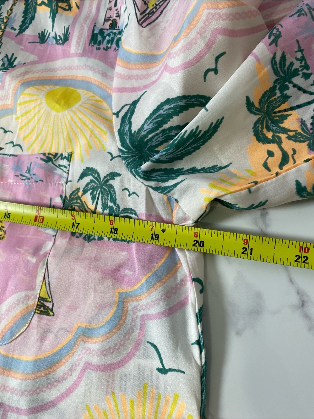 Cynthia Rowley Women's Sleepwear Set Med Button Top Short Tropical Pring NWT - Picture 5 of 8